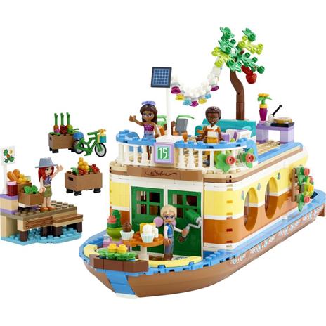 LEGO Friends 41702 Casa Galleggiante sul Canale, Giochi per Bambina e Bambino dai 7 Anni in su con Giardino - 9