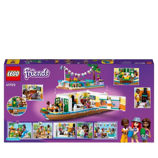 LEGO Friends 41702 Casa Galleggiante sul Canale, Giochi per Bambina e  Bambino dai 7 Anni in su con Giardino