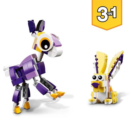 LEGO Creator 31125 3in1 Creature della Foresta Fantasy, Set con Animali Giocattolo per Bambini di 7+ Anni con Gufo e Coniglio - 5