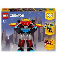 LEGO Creator 31124 3in1 Super Robot, Set di Costruzioni in Mattoncini, Aereo e Drago Giocattolo per Bambini di 6+ Anni