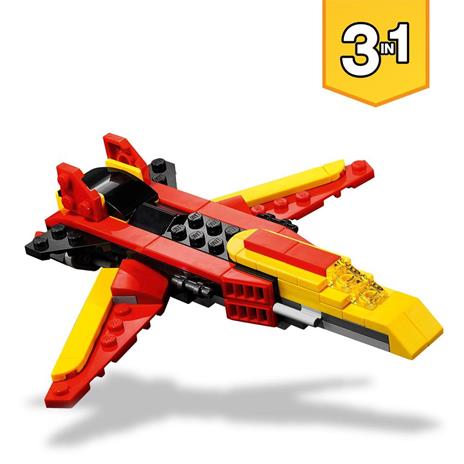 LEGO Creator 31124 3in1 Super Robot, Set di Costruzioni in Mattoncini, Aereo e Drago Giocattolo per Bambini di 6+ Anni - 4