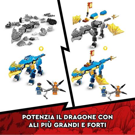 LEGO NINJAGO 71760 Dragone del Tuono di Jay - EVOLUTION, Set con Banner da Collezione, Giocattoli per Bambini dai 6 Anni - 3