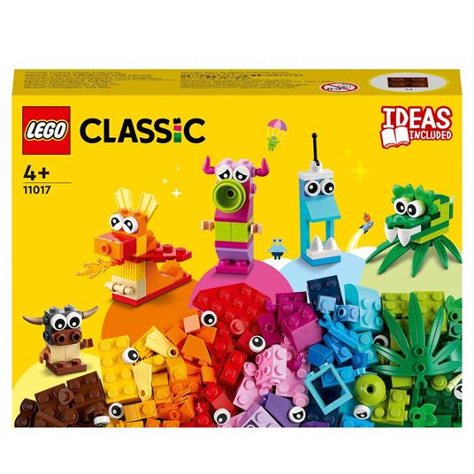 LEGO Classic 11017 Mostri Creativi, Giochi Educativi per Bambini di 4+  Anni, Giocattolo con Mattoncini da Costruzione