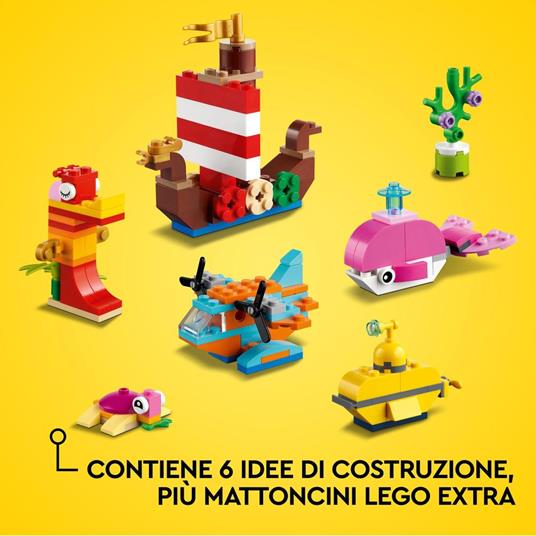 LEGO Classic 11018 Divertimento Creativo sullOceano, Giocattoli Creativi per Bambini di 4+ Anni, Mattoncini da Costruzione - 4
