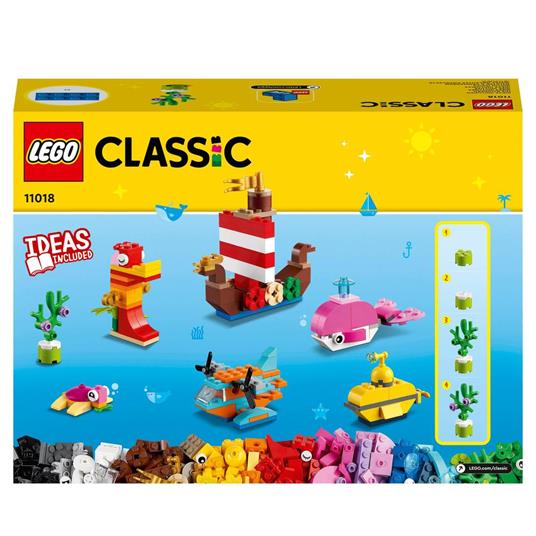 LEGO Classic 11018 Divertimento Creativo sullOceano, Giocattoli Creativi per Bambini di 4+ Anni, Mattoncini da Costruzione - 8