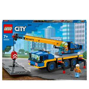 Giocattolo LEGO City Great Vehicles 60324 Gru Mobile, Veicoli da Cantiere, Camion Giocattolo, Giochi per Bambini dai 7 Anni in su LEGO