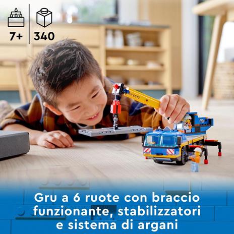 LEGO City Great Vehicles 60324 Gru Mobile, Veicoli da Cantiere, Camion Giocattolo, Giochi per Bambini dai 7 Anni in su - 2