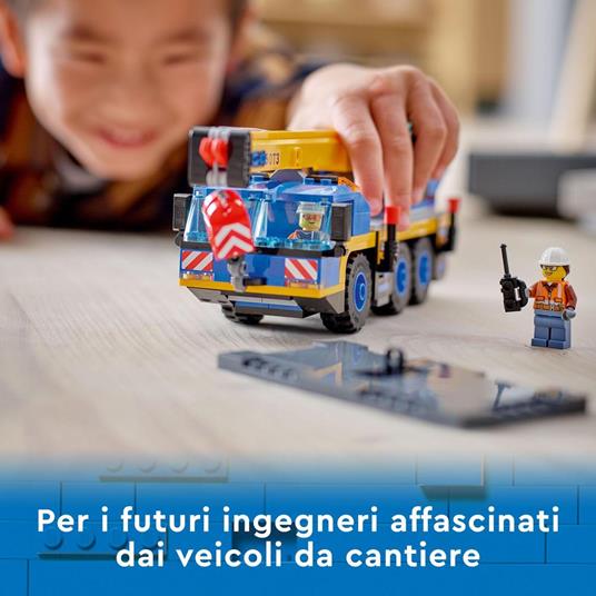LEGO City Great Vehicles 60324 Gru Mobile, Veicoli da Cantiere, Camion Giocattolo, Giochi per Bambini dai 7 Anni in su - 5