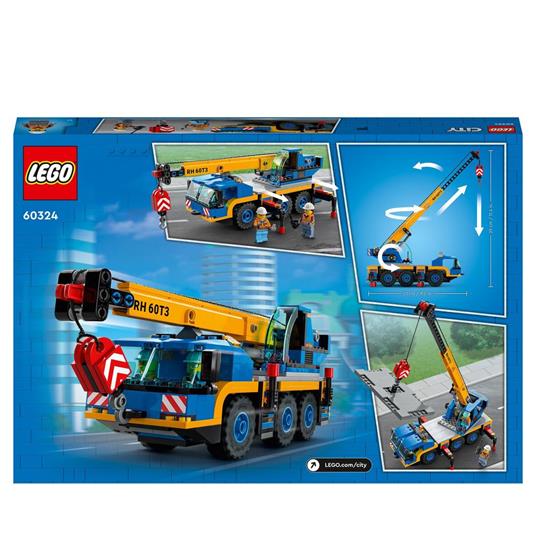 LEGO City Great Vehicles 60324 Gru Mobile, Veicoli da Cantiere, Camion Giocattolo, Giochi per Bambini dai 7 Anni in su - 9