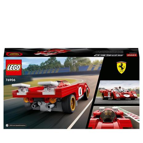 LEGO Speed Champions 76906 1970 Ferrari 512 M, Macchina Giocattolo da Corsa, Auto Sportiva Rossa, Modellismo da Collezione - 8