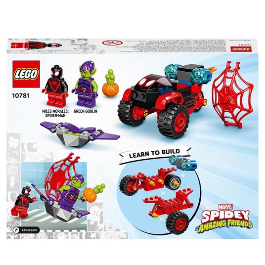 LEGO Marvel 10781 Spidey e i Suoi Fantastici Amici Miles Morales: La Techno  Trike di Spider-Man, Macchina Giocattolo - LEGO - Marvel - TV & Movies -  Giocattoli