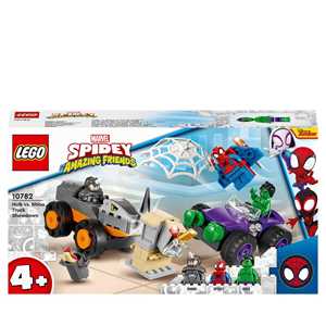 Giocattolo LEGO Marvel 10782 Spidey e i Suoi Fantastici Amici Resa dei Conti tra Hulk e Rhino, Monster Truck, Macchine Giocattolo LEGO