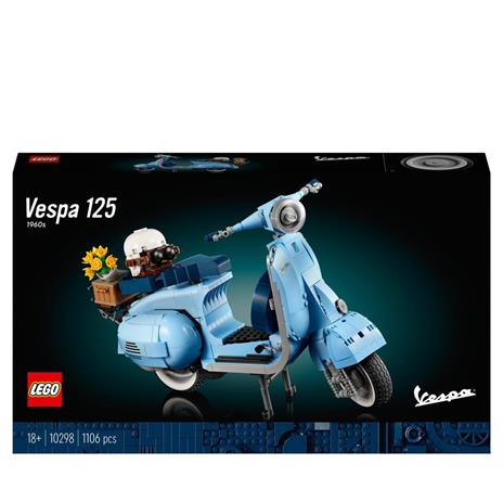 LEGO Icons 10298 Vespa 125, Set in Mattoncini, Modellismo Adulti, Replica Piaggio Anni 60, Idea Regalo, Hobby Creativo