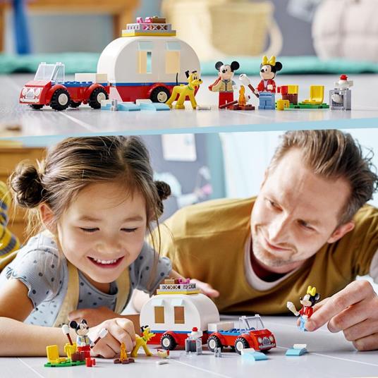 LEGO Disney Topolino e Amici 10777 Vacanza in Campeggio con Topolino e Minnie, Pluto, Camper Giocattolo, Giochi per Bambini - 3