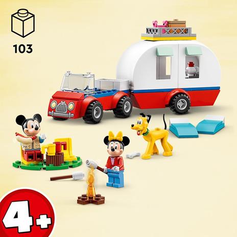 LEGO Disney Topolino e Amici 10777 Vacanza in Campeggio con Topolino e Minnie, Pluto, Camper Giocattolo, Giochi per Bambini - 4