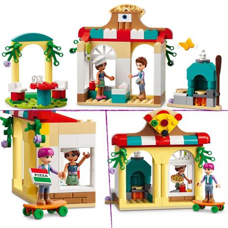 LEGO Friends 41705 La Pizzeria di Heartlake City, con Pizza, Cibo Giocattolo e Mini Bamboline, Giochi per Bambini dai 5 Anni - 4
