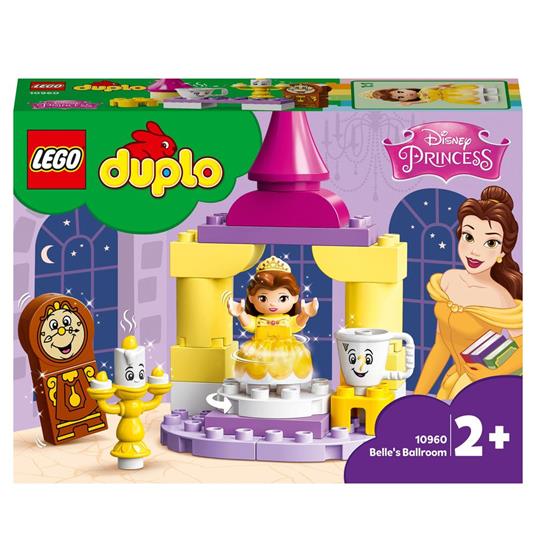 LEGO DUPLO Disney Princess 10960 La sala da Ballo di Belle, con Chip da la Bella e la Bestia, Giocattolo per Bambini 2+ Anni