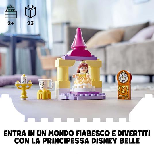 LEGO DUPLO Disney Princess 10960 La sala da Ballo di Belle, con Chip da la Bella e la Bestia, Giocattolo per Bambini 2+ Anni - 4