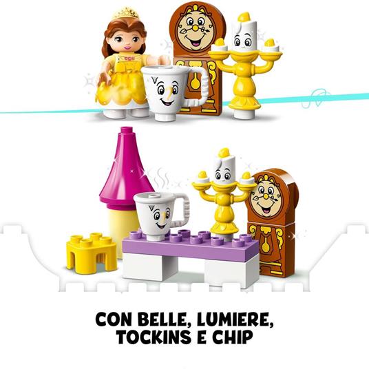 LEGO DUPLO Disney Princess 10960 La sala da Ballo di Belle, con Chip da la Bella e la Bestia, Giocattolo per Bambini 2+ Anni - 6