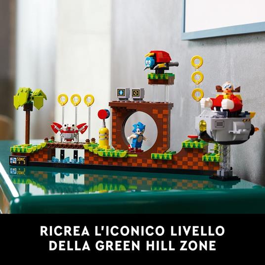 LEGO Ideas 21331 Sonic the Hedgehog - Green Hill Zone, Modello da Costruire per Adulti, Cultura Pop Anni 90, Dr. Eggman - 3