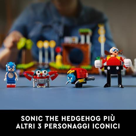 LEGO Ideas 21331 Sonic the Hedgehog - Green Hill Zone, Modello da Costruire per Adulti, Cultura Pop Anni 90, Dr. Eggman - 6