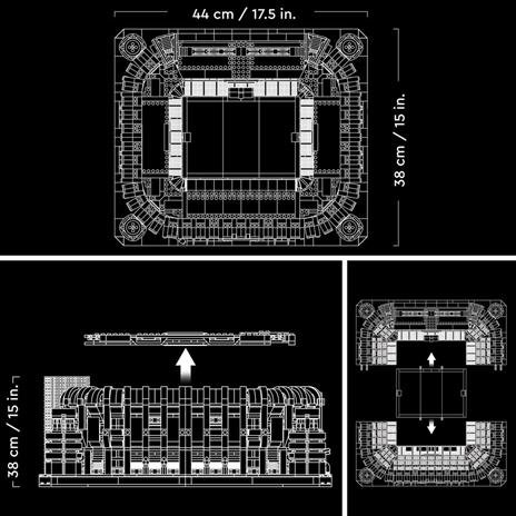 LEGO 10299 Stadio del Real Madrid – Santiago Bernabéu, Set da Collezione per Adulti, Campo da Calcio, Decorazione per la Casa - 9