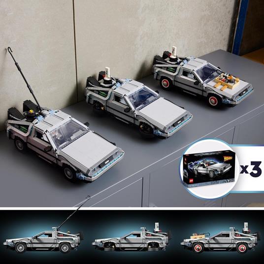 LEGO Icons 10300 Macchina del Tempo Ritorno al Futuro, Set Modellino Delorean da Costruire, Minifigure di Doc e Marty McFly - 6