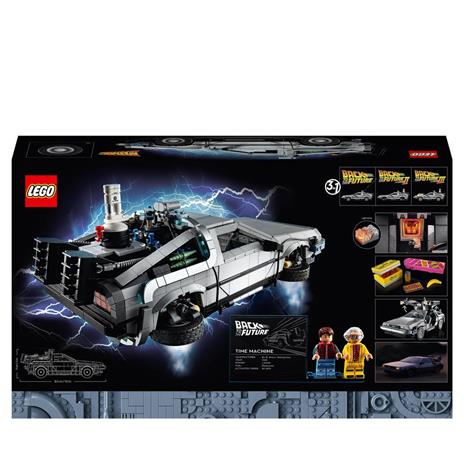 LEGO Icons 10300 Macchina del Tempo Ritorno al Futuro, Set Modellino Delorean da Costruire, Minifigure di Doc e Marty McFly - 8