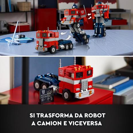 LEGO Icons Optimus Prime, Modellino da Costruire 2 in 1 del Leader dei Transformers, Set da Collezione per Adulti, 10302 - 3