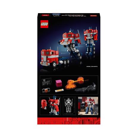 LEGO Icons Optimus Prime, Modellino da Costruire 2 in 1 del Leader dei Transformers, Set da Collezione per Adulti, 10302 - 8