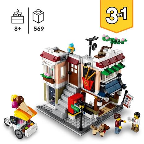 LEGO Creator 3 in 1 31131 Ristorante Noodle Cittadino, Creativo, Casa Giocattolo Apribile, Negozio Bici, Sala Giochi - 3