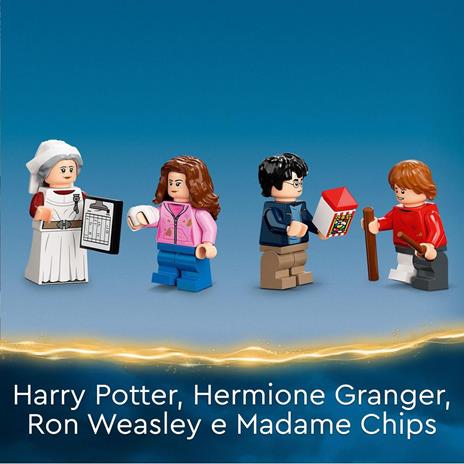 LEGO Harry Potter 76398 Ala dellinfermeria di Hogwarts, con Minifigure Ron Weasley e Hermione Granger, Torre dell'Orologio - 5