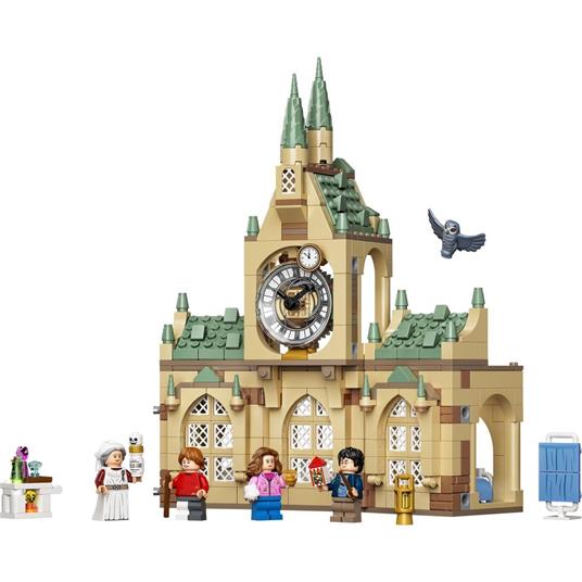 LEGO Harry Potter 76398 Ala dellinfermeria di Hogwarts, con Minifigure Ron Weasley e Hermione Granger, Torre dell'Orologio - 8