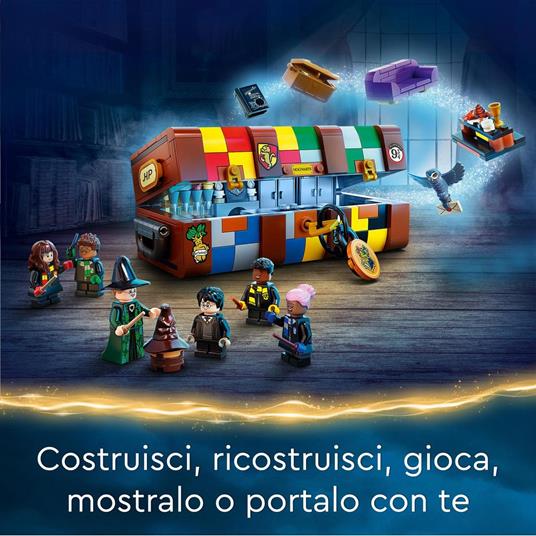 LEGO Harry Potter 76399 Il Baule Magico di Hogwarts, Idea Regalo Personalizzabile, Stemmi Case, Cappello Parlante e Gufo - 7
