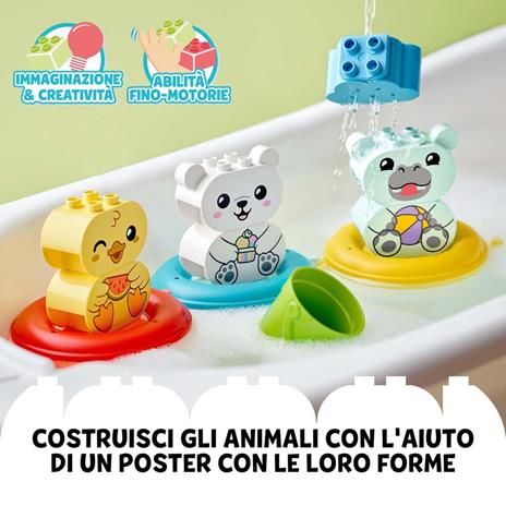 LEGO DUPLO 10965 Ora del Bagnetto: Il Treno degli Animali Galleggiante, Giochi per Vasca da Bagno per Bambini di 1,5+ Anni - 5