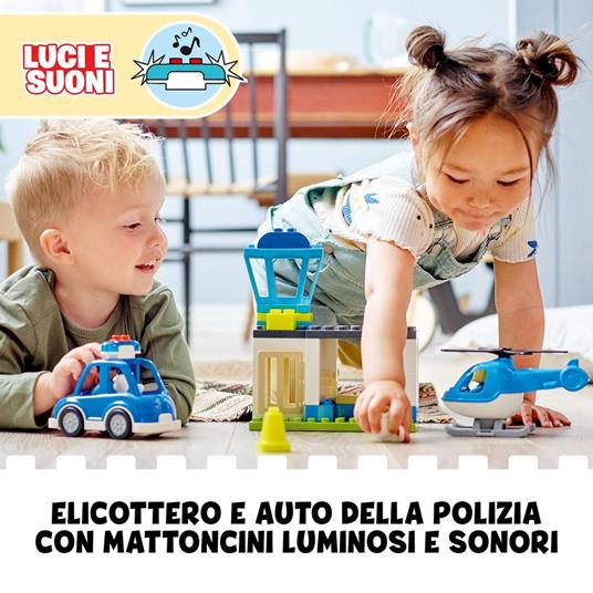 LEGO DUPLO 10959 Stazione Di Polizia ed Elicottero, Set per Bambini di 2+ Anni, Macchina Giocattolo con Luci e Sirene - 3