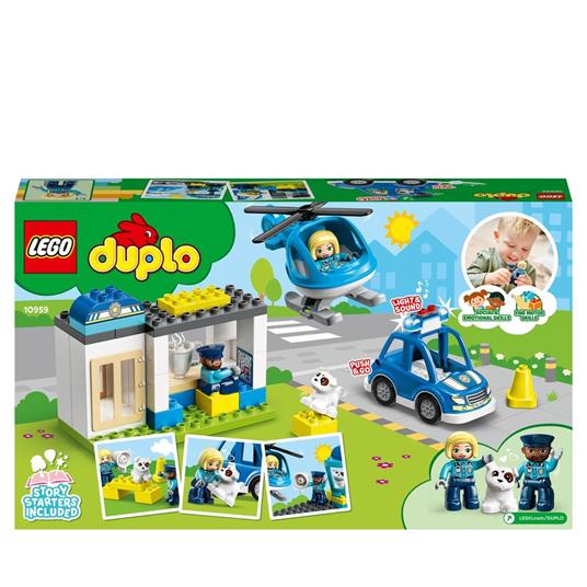 LEGO DUPLO 10959 Stazione Di Polizia ed Elicottero, Set per Bambini di 2+ Anni, Macchina Giocattolo con Luci e Sirene - 8