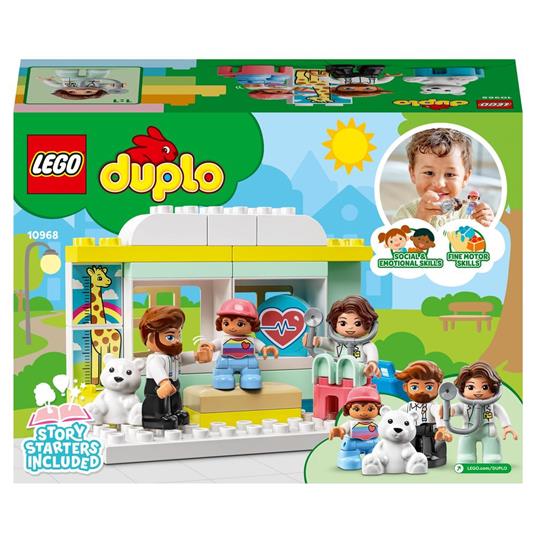 LEGO DUPLO 10968 Visita dal Dottore, Giochi Educativi per l'Apprendimento dei  Bambini di 2+ Anni, Giocattoli Creativi - LEGO - Duplo - Mestieri -  Giocattoli
