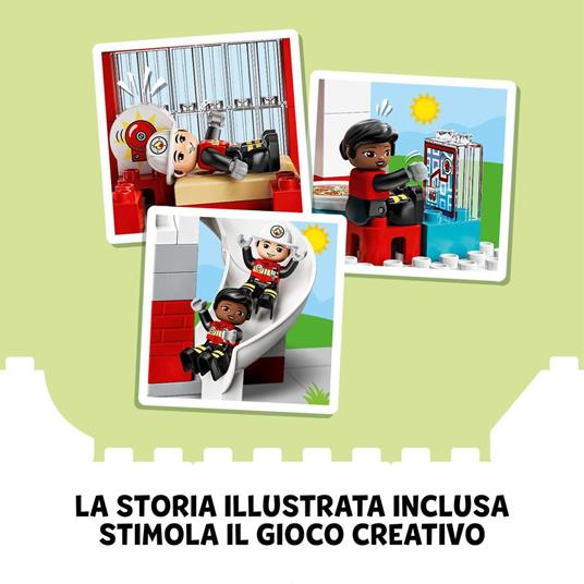 LEGO DUPLO 10970 Caserma Dei Pompieri ed Elicottero, Giochi Creativi ed Educativi per Bambini di 2+ Anni, Camion Giocattolo - 5