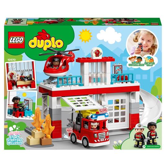 LEGO DUPLO 10970 Caserma Dei Pompieri ed Elicottero, Giochi