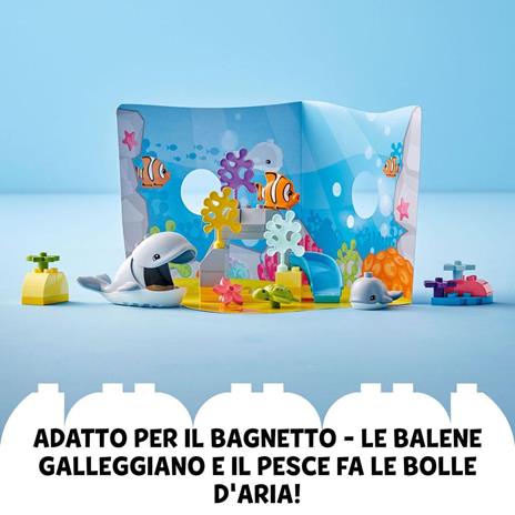 LEGO DUPLO 10972 Animali dellOceano, Giochi Educativi per Bambini dai 2 Anni con Tartaruga Giocattolo, Tappetino da Gioco - 5