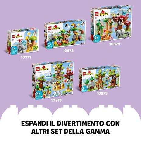 LEGO DUPLO 10972 Animali dellOceano, Giochi Educativi per Bambini dai 2 Anni con Tartaruga Giocattolo, Tappetino da Gioco - 7