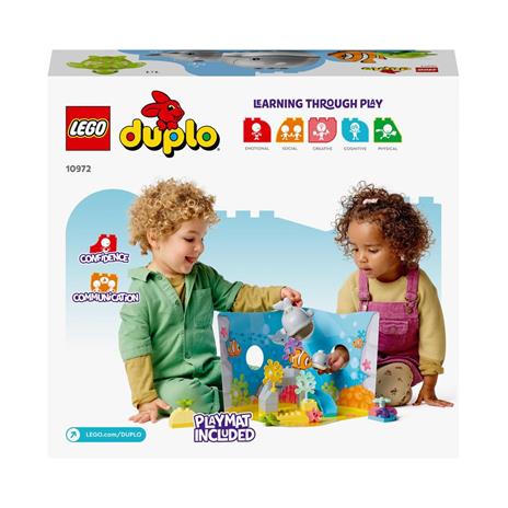 LEGO DUPLO 10972 Animali dellOceano, Giochi Educativi per Bambini dai 2 Anni con Tartaruga Giocattolo, Tappetino da Gioco - 9