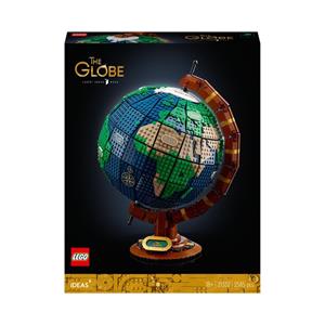 Giocattolo LEGO Ideas 21332 Il Mappamondo, Set da Modellismo da Costruire per Adulti, Mappa del Mondo, Tessere che si Illuminano al Buio LEGO