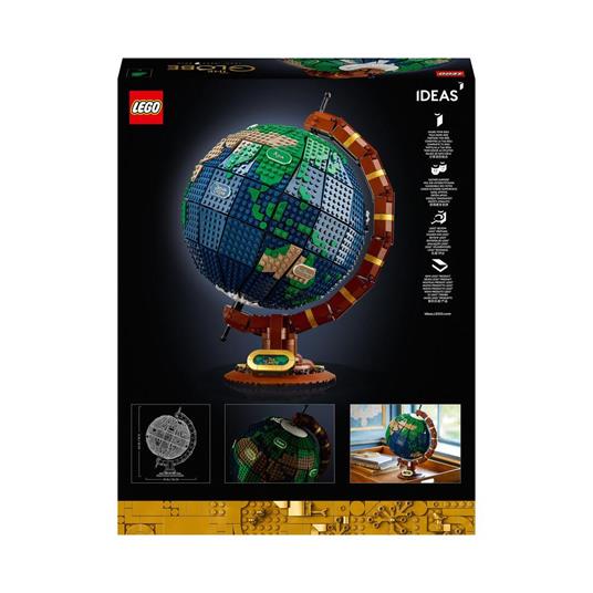 LEGO Ideas 21332 Il Mappamondo, Set da Modellismo da Costruire per Adulti, Mappa del Mondo, Tessere che si Illuminano al Buio - 8