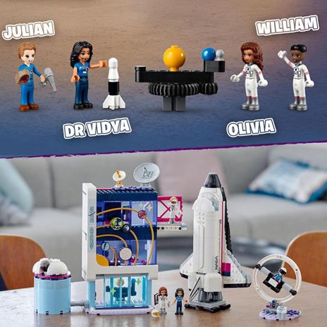 LEGO Friends 41713 L’Accademia dello Spazio di Olivia, Giochi Educativi per Bambini di 8+ Anni, con Razzo Spaziale Giocattolo - 7