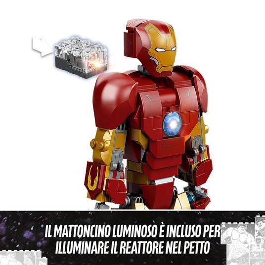 LEGO Marvel Iron Man, Super Heroes per Bambini dai 9 Anni, dal Film Avengers: Age Of Ultron della Saga dell'Infinito, 76206 - 4