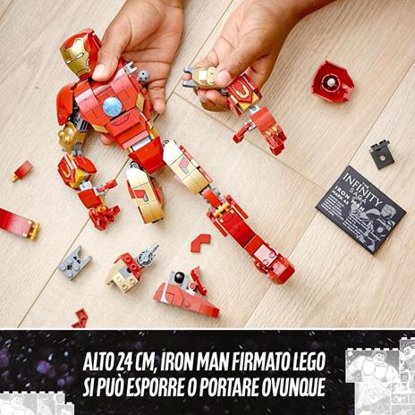 LEGO Marvel Iron Man, Super Heroes per Bambini dai 9 Anni, dal Film Avengers: Age Of Ultron della Saga dell'Infinito, 76206 - 6