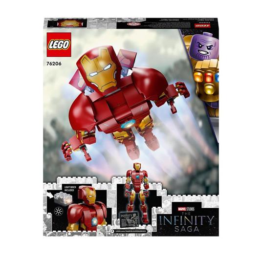 LEGO Marvel Iron Man, Super Heroes per Bambini dai 9 Anni, dal Film Avengers: Age Of Ultron della Saga dell'Infinito, 76206 - 7