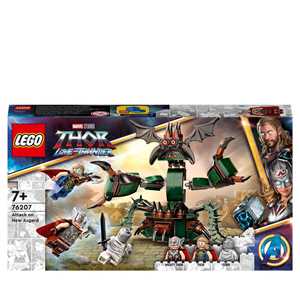 Giocattolo LEGO Marvel 76207 Attacco a Nuova Asgard, Giochi per Bambini dai 7 Anni, Set con Thor e il Martello Stormbreaker da Costruire LEGO
